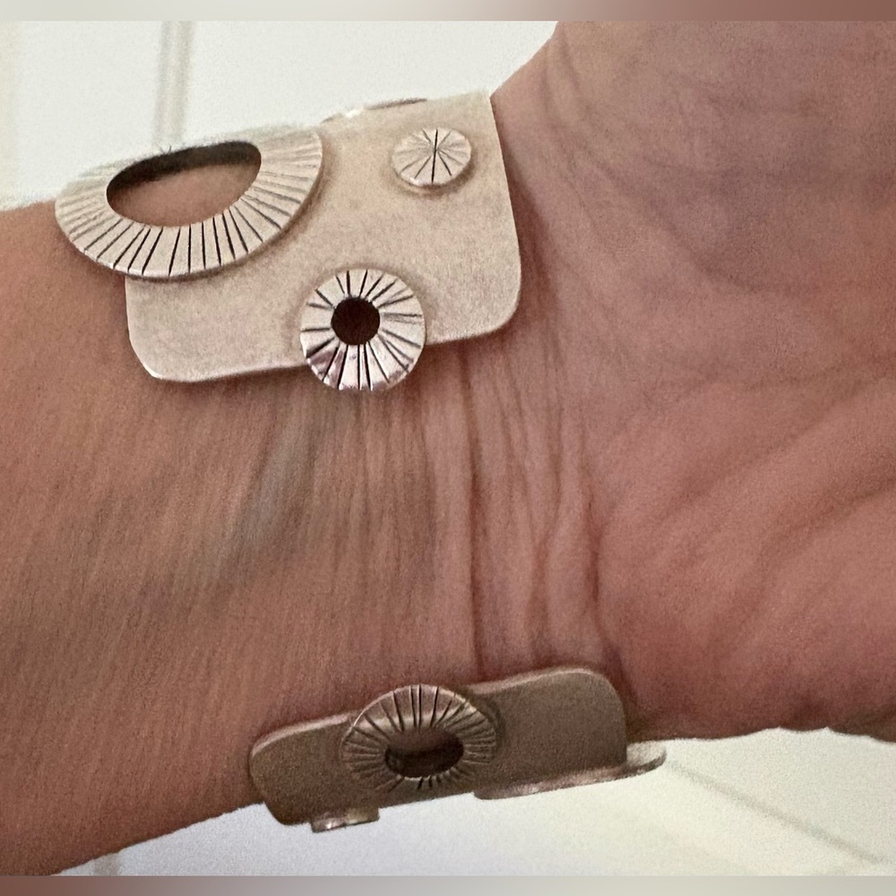 Sterling Silver Multi-Stone Cuff Bracelet - Picture 2 of 4